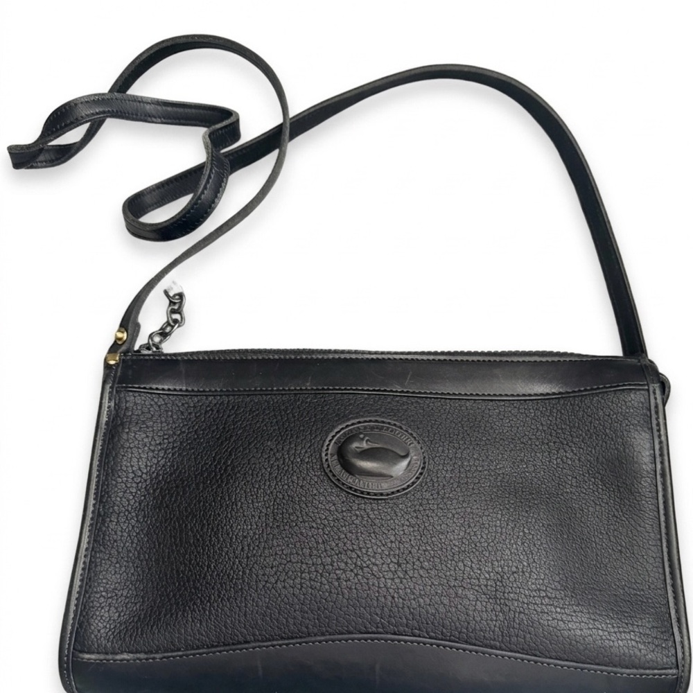 Vintage Dooney & Bourke All-Weather Leather Black Crossbody Bag